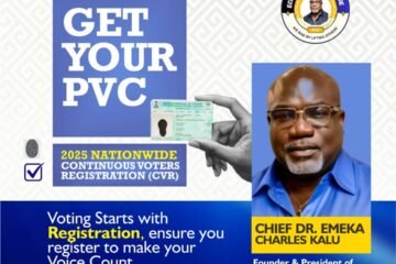 Dr. Emeka Kalu Urges Abia North Constituents and Nigerians to Register for the 2027 Elections