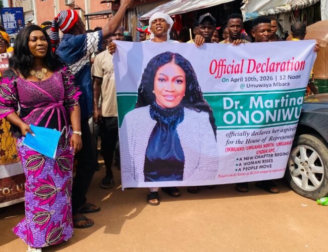 Martina Martins Declares to Contest for Ikwuano, Umuahia North, Umuahia South Federal Constituency, Pledges Integrity and Inclusiveness