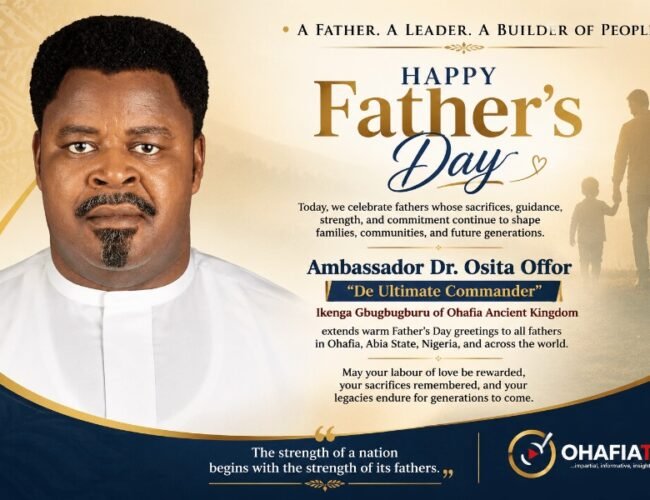 Amb. Offor Salutes Gov. Otti, Others As “Fathers Of Progress” Driving Abia’s New Dawn