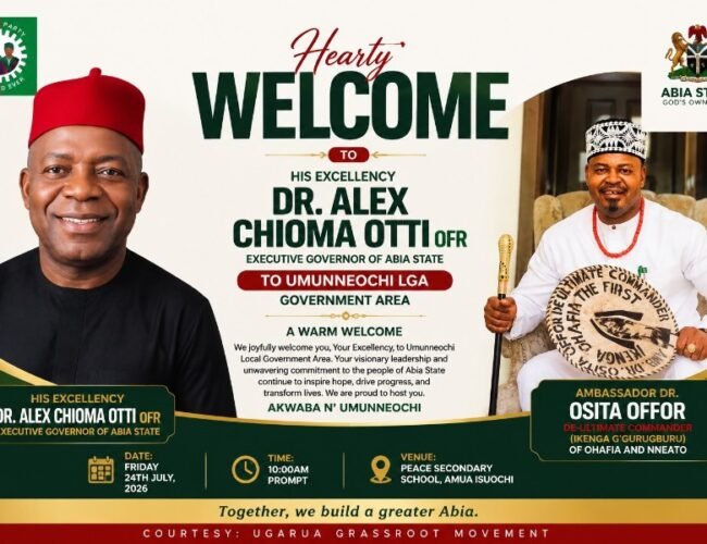 Dr. Osita Offor Mobilises Umunneochi As Governor Otti’s Homecoming Sparks Renewed Grassroots Momentum Ahead Of 2027
