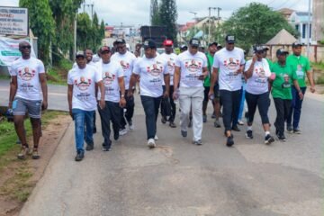 OTTIMANIA Legacy Movement Takes Solidarity Walk In Umuahia, Backs Otti’s 2027 Re-Election