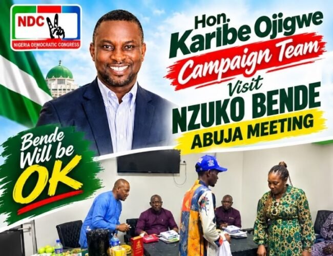 Nzuko Bende Abuja Throws Weight Behind Karibe Ojigwe For 2027 Bende Federal Constituency