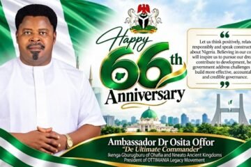 Nigeria At 66, Osita Offor Calls For National Unity, Intentional Development